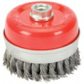 China factory  hefei  Higher Density and Longer brush life twisted knotted wire brush for cleaning welding finish